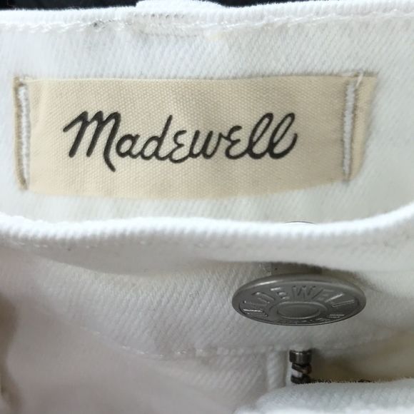 MADEWELL the Perfect Vintage Jean!  white, raw hem - Picture 4 of 8